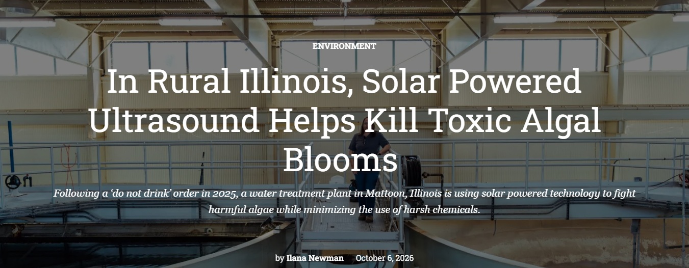 In Rural Illinois, Solar Powered Ultrasound Helps Kill Toxic Algal Blooms